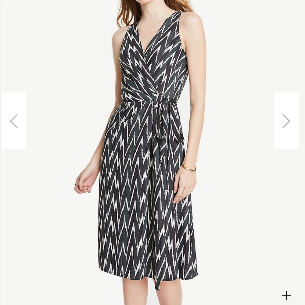 Ann Taylor - Ikat belted wrap dress
